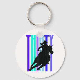 Womens 30th Birthday Womens Horse Riding Lovers Ro Key Ring