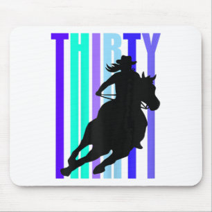 Womens 30th Birthday Womens Horse Riding Lovers Ro Mouse Pad