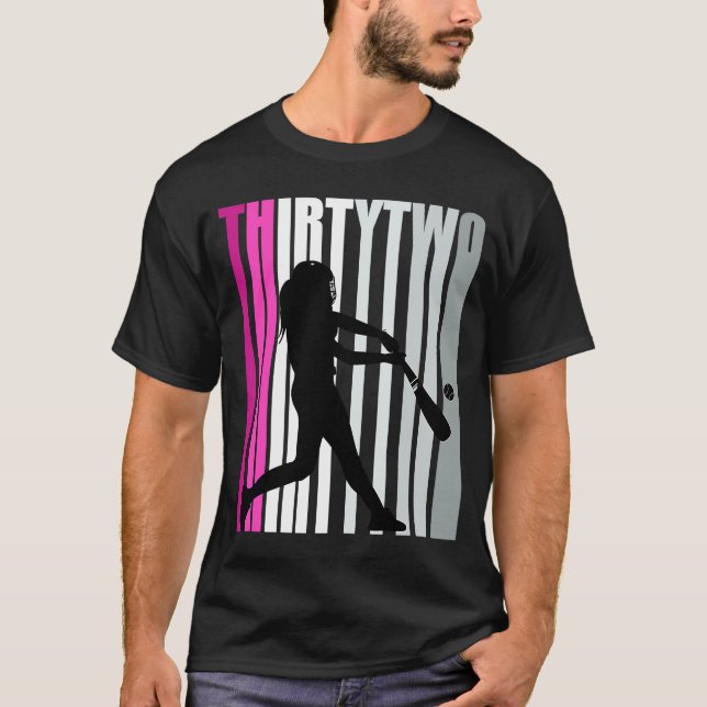 Womens 32nd Baseball Birthday Softball Queen Base  T-Shirt (Front)