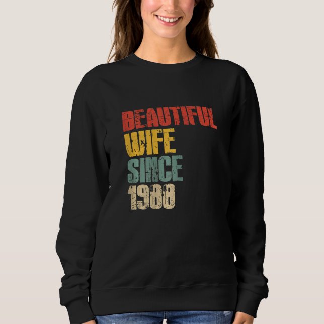 Womens 35th Wedding Anniversary for Her Handsome W Sweatshirt (Front)