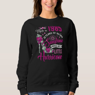 Womens 38 Year Old Made In 1985 Birthday Queen Dia Sweatshirt