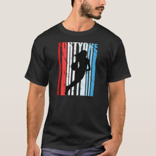 Womens 41st Basketball Birthday Womens Retro Vinta T-Shirt