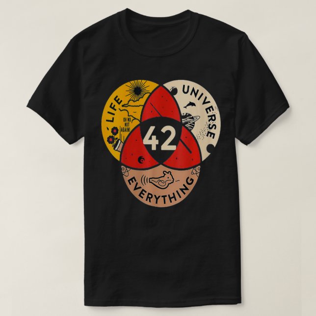 Womens 42 Answer To Life Universe and Everything S T-Shirt (Design Front)