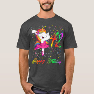 Womens 42 Years Old Birthday, Happy Birthday, Ball T-Shirt