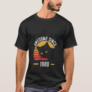 Womens 42nd Birthday Awesome Since 1980 42 Year Ol T-Shirt