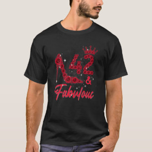 Womens 42Th Birthday Chapter 42 Fabulous Since 198 T-Shirt