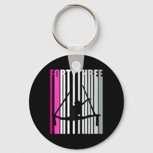Womens 43rd Air Yoga Birthday Aerialist Loves To S Key Ring
