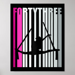 Womens 43rd Air Yoga Birthday Aerialist Loves To S Poster
