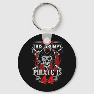 Womens 44th Birthday Gpy Pirate Turning Forty 44 Key Ring