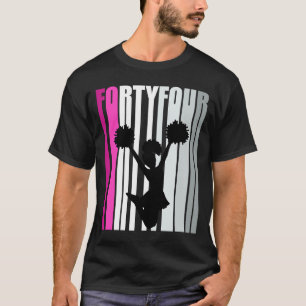Womens 44th Cheerleading Birthday Cheerleader Quee T-Shirt