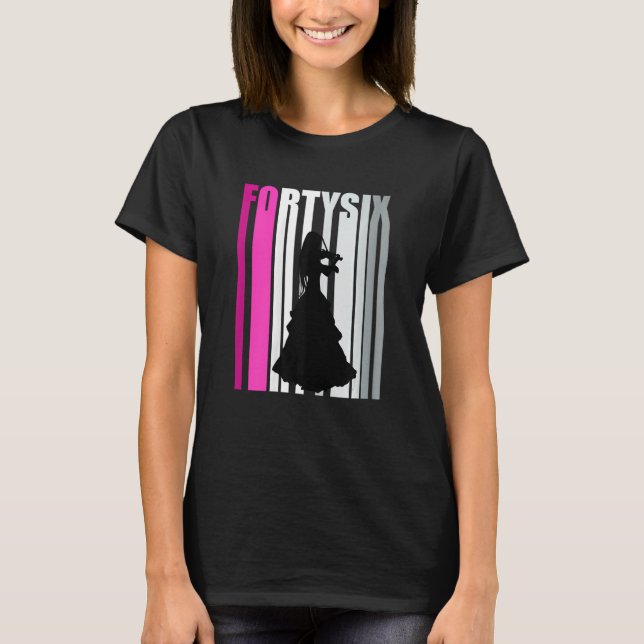 Womens 46th Violin Player Birthday Bday Violinist  T-Shirt (Front)