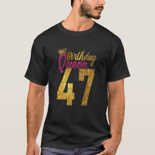Womens 47 Years Old 1975 47th Birthday Queen Diamo T-Shirt