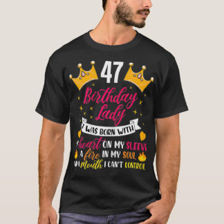 Womens 47th birthday lady gift 47 years old woman  T-Shirt