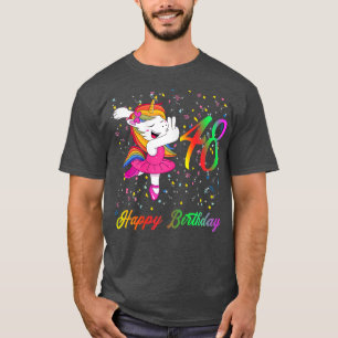 Womens 48 Years Old Birthday, Happy Birthday, Ball T-Shirt