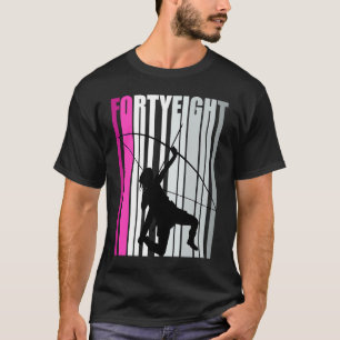 Womens 48th Archery Birthday Archer Queen Bow Arro T-Shirt