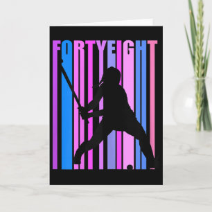 Womens 48th Birthday Field Hockey Player Sports Gi Card