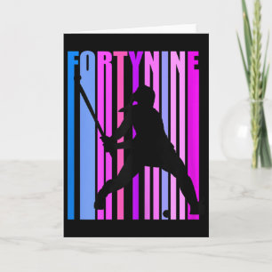 Womens 49th Birthday Field Hockey Player Sports Gi Card