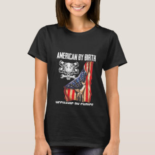 Womens 4th Of July Flag American By Birth Mechanic T-Shirt