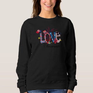 Womens 4th Of July Love Mamawlife Mamaw Love Doodl Sweatshirt