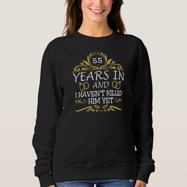 Womens 55th Wedding Anniversary Husband Wife  Matc Sweatshirt (Front)