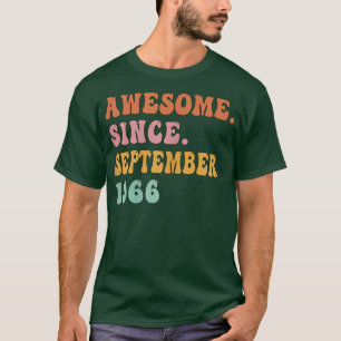 Womens 56 Years Old Gift Awesome Since September 1 T-Shirt
