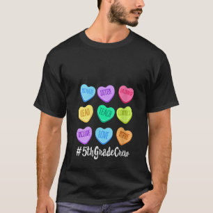 Womens 5th Grade Crew Teacher Valentine s Day Past T-Shirt