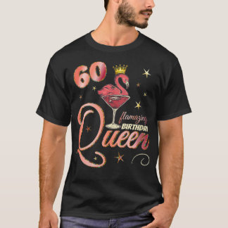 Womens 60th birthday flamingo gifts for 60 years o T-Shirt