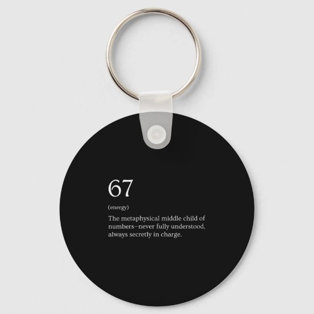 Womens 67 Definition Meme V-neck  Key Ring (Front)