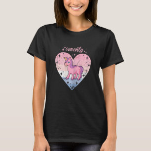 Womens 70 Year Old Cute Unicorn Birthday Girl 70th T-Shirt