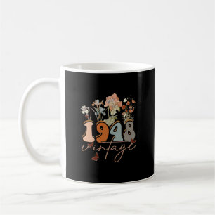 Womens 75 Years Old Vintage 1948 75th Birthday Tee Coffee Mug
