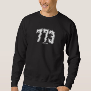 Womens 773 Chi Town Chicago IL Classic Athletic De Sweatshirt
