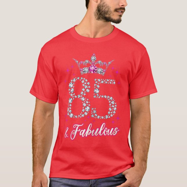 Womens 85 and Fabulous 1935 85Th Birthday Giftee b T-Shirt (Front)