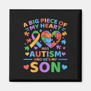 Womens A Big Piece Of My Heart Has Autism And Hes Magnet