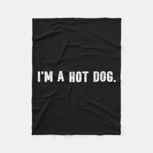 Womens A Hot Dog Funny Instant Lazy Halloween Fleece Blanket