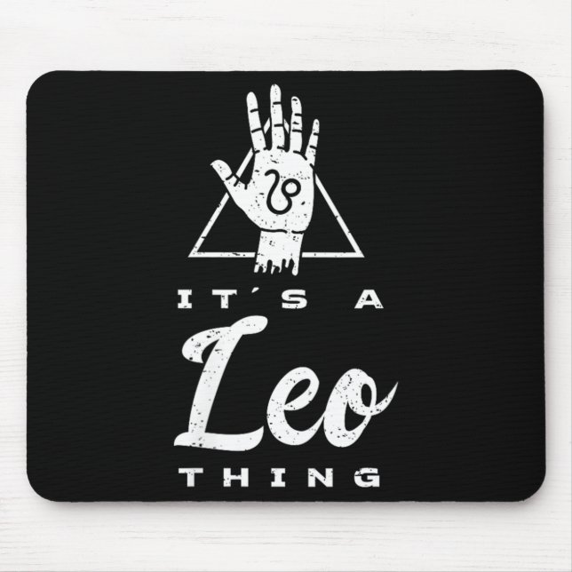 Womens A Leo Thing - Hand Sign _ Funny Leo Mouse Pad (Front)
