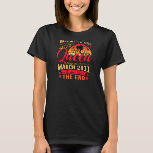Womens A Queen Born In March 1933 90th Birthday 90 T-Shirt