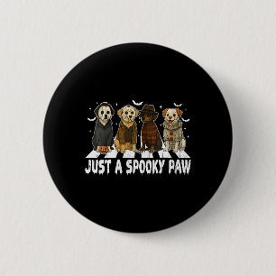Womens A Spooky Paw Halloween Dog Halloween 6 Cm Round Badge