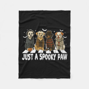 Womens A Spooky Paw Halloween Dog Halloween Fleece Blanket