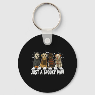Womens A Spooky Paw Halloween Dog Halloween Key Ring