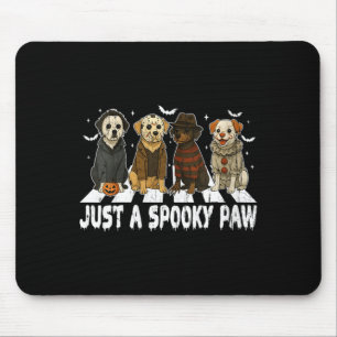 Womens A Spooky Paw Halloween Dog Halloween Mouse Pad
