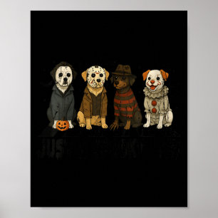 Womens A Spooky Paw Halloween Dog Halloween Poster