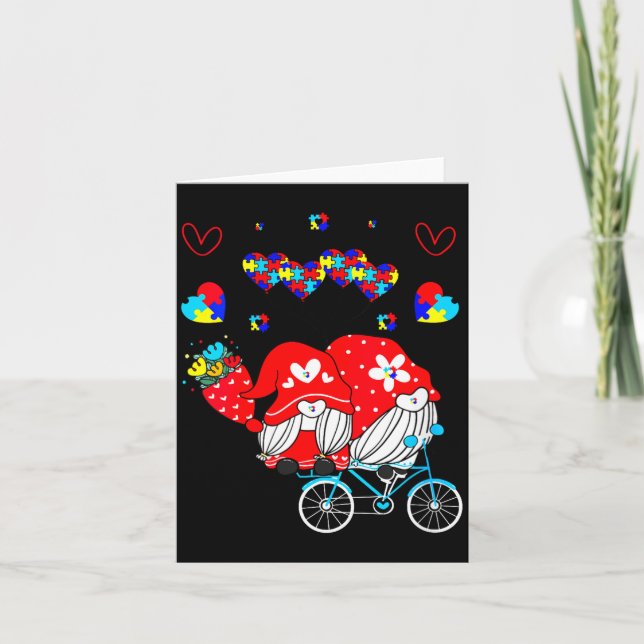 Womens Accept Understand Love Autism Awareness Gno Card (Front)