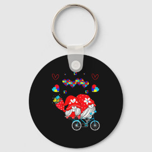 Womens Accept Understand Love Autism Awareness Gno Key Ring