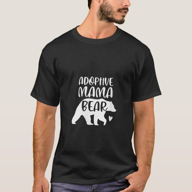 Womens Adoptive Mama Bear Adoptive Mum Adoptive Mo T-Shirt (Front)