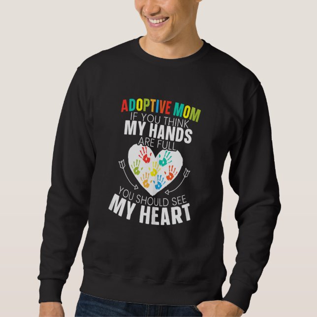 Womens Adoptive Mum Adoption Announcement Foster M Sweatshirt (Front)
