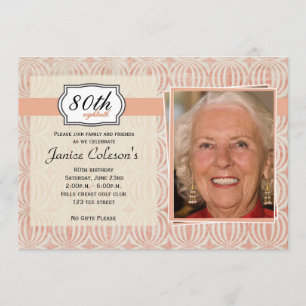 Women's Adult Photo Birthday Party Invite