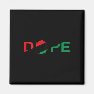 Womens African Lips Flag Drug Melanin Black Histor Magnet