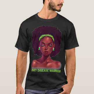 Womens Afro African American Black Woman Kidney Di T-Shirt