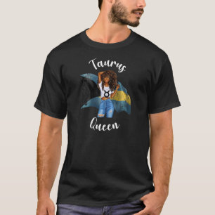 Womens Afro Bahaman Taurus Queen Black Womens Zodi T-Shirt