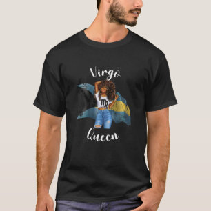 Womens Afro Bahaman Virgo Queen Black Womens Zodia T-Shirt